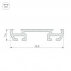 Профиль-держатель PHS-A-BASE-H7.4-2000 ANOD (Arlight, Алюминий)                        