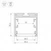 Профиль SL-ARC-3535-LINE-2500 WHITE (Arlight, Алюминий)                        