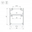 Профиль SL-ARC-5060-D1000-A90 BLACK (дуга 1 из 4) (Arlight, Алюминий)                        