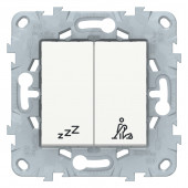 Выключатель Schneider Electric Unica Studio Белый кнопочный не беспокоить - убрать номер NU521718