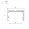 Профиль SL-LINE-4932-3000 ANOD (Arlight, Алюминий)                        