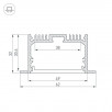 Профиль с экраном SL-LINIA62-F-2500 BLACK+OPAL (Arlight, Алюминий)                        