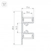 Профиль ARH-WALL-1849-DUAL-2000 ANOD (Arlight, Алюминий)                        