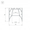 Профиль ARH-LINE-5050-COMFORT-2000 ANOD (Arlight, Алюминий)                        