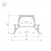 Профиль ARH-POWER-W90-F-COMFORT-2000 ANOD (Arlight, Алюминий)                        