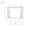 Профиль PDS-SM-3000 ANOD BLACK (Arlight, Алюминий)                        