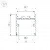 Профиль SL-LINE-3638-LW-2000 ANOD (Arlight, Алюминий)                        