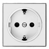 Накладка ABB Sky Стекло белое для розеток 2Р+Е SCHUKO 2CLA858800A2101 8588 CB