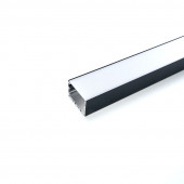 Профиль алюминиевый накладной "Линии света", черный, CAB257 Feron 10370