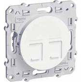 Розетка 2хRJ45 Cat5 Schneider Electric Odace белый S52R481