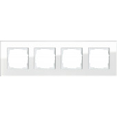 Рамка Gira Esprit Белое стекло 4 поста 021412