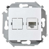 Розетка компьютерная RJ45 Simon белый 15 кат.5е, Systimax 1591598-030