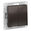 Двухклавишный переключатель Schneider Electric Atlasdesign Мокко сх.6/2, 10АХ, механизм ATN000665