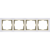 Рамка Werkel Snabb белый/золото на 4 поста WL03-Frame-04-white-GD a035255 a051660