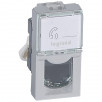 Розетка RJ45 Legrand Mosaic алюминий UTP кат6 1 мод 079461