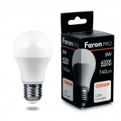 Светодиодная лампа Feron E27 9W 4000K 38027