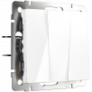 Выключатель Werkel Antik белый трехклавишный WL01-SW-3G a033749 a051131