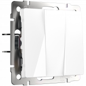 Выключатель Werkel Antik белый трехклавишный WL01-SW-3G a033749 a051131