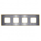 Рамка Fede Belle Epoque Metal Bright chrome / Bright gold 4 поста горизонтальная/вертикальная FD01434CBOB