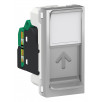 Розетка компьютерная RJ45 Schneider Electric Unica Modular Алюминий 1очная, кат. 5е STP, 1 Модуль NU341230