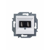 USB зарядка ABB Levit белый двойная 2CHH290040A6003 5014H-A00040 03W