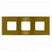 Рамка Fede Belle Epoque Metal Bright gold / Bright gold 3 поста горизонтальная/вертикальная FD01433OBOB