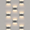 Twinky trio серый уличный настенный светодиодный светильник 1551 TECHNO LED                        