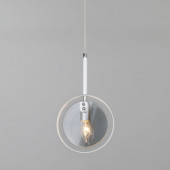 Подвесной светильник со стеклянным плафоном Eurosvet Gallo 50121/1 хром, белый