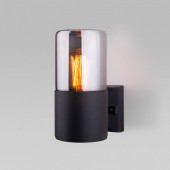 Уличный настенный светильник Elektrostandard Roil чёрный/дымчатый плафон IP54 35125/U