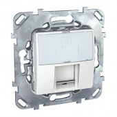 Компьютерная розетка 1хRJ45 Schneider Electric Unica белый кат. 6, с полем для надписи MGU5.425.18ZD