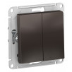 Двухклавишный выключатель Schneider Electric Atlasdesign Мокко сх.5, 10АХ, механизм ATN000651