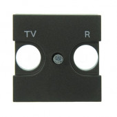 Накладка для TV-R розетки ABB Zenit антрацит 2-модульная 2CLA225080N1801 N2250.8 AN