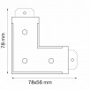 Соединитель трековый L-образный однофазный Barra Lightstar 505127                        