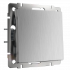 Выключатель Werkel Antik cеребряный рифленый одноклавишный проходной WL09-SW-1G-2W a035652 a051348