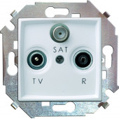 Розетка R-TV-SAT Simon 15 белый 1очная, винтовой зажим 1591466-030