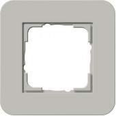 Рамка Gira E3 Серый / Белый с белой подложкой 1 пост 0211412