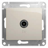 GSL000992 TV РОЗЕТКА проходная 4DB, механизм, МОЛОЧНЫЙ Glossa Schneider Electric