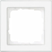 Рамка Gira E2 Белый глянец с полем для надписи 1-постовая 071122
