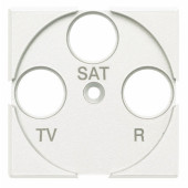 Лицевая панель Bticino Axolute Белый для розеток TV + FM + SAT HD4207