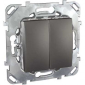 Двухклавишный выключатель Schneider Electric Unica Class Top графит (сх.5) MGU5.211.12ZD