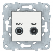 Розетка R-TV/ SAT Schneider Electric Unica Studio Белый 1очная NU545418