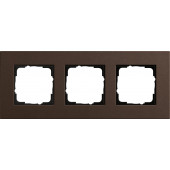 Рамка Gira Esprit Linoleum-Multiplex Темно-коричневый 3 поста 0213223