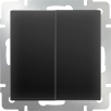Выключатель Werkel Antik черный матовый двухклавишный WL08-SW-2G a029873 a051628