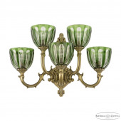 Бра Bohemia Ivele Crystal Verona 7214B16/3+2/210 FP P1 U Clear-Green/H-1H