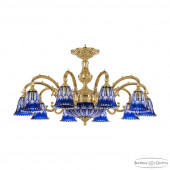 Люстра Bohemia Ivele Crystal Verona 72209P/10/250 G P2 D Clear-Blue/H-1I