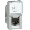 Розетка RJ45 Legrand Mosaic алюминий UTP кат6 1 мод 079461