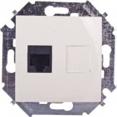 Розетка компьютерная RJ45 Simon 15 слоновая кость кат.5e (AMP) 1591551-031