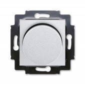 Светорегулятор ABB Levit серебро / дымчатый чёрный поворотно-нажимной 60-600 Вт R 2CHH942247A6070 3294H-A02247 70W