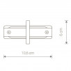 Коннектор прямой Nowodvorski Profile Recessed 8967                        