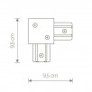 Коннектор L-образный Nowodvorski Profile Recessed 8970                        